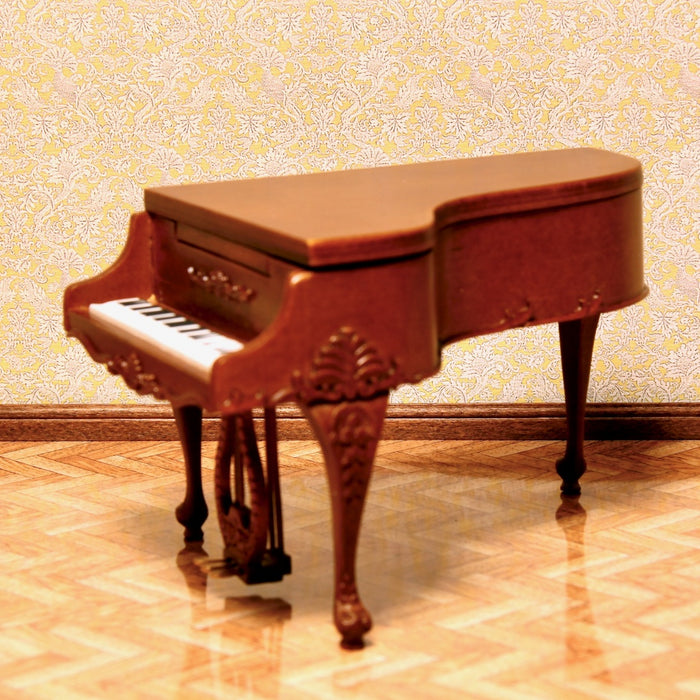 Grand piano and seat, walnut, quality furniture