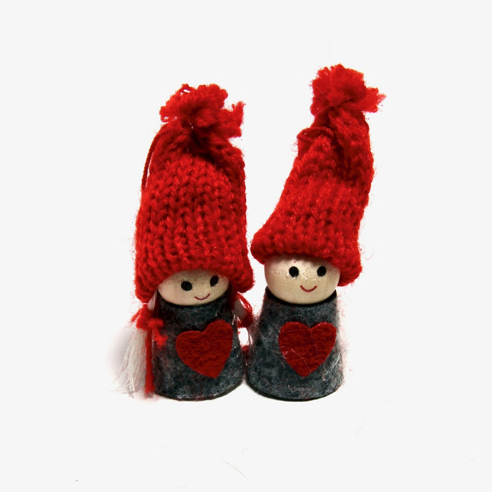 Elf, red-grey, 2 pcs