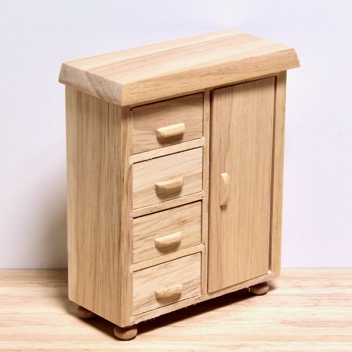 Cabinet with drawers, finished in wood