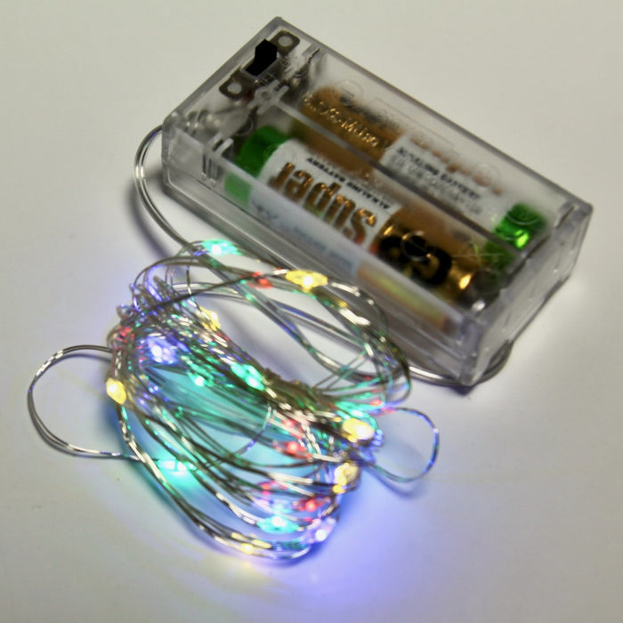 Christmas light, 20 lamps, multicolored light, with batteries