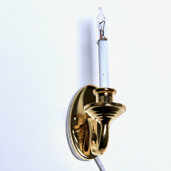 Wall lamp, candle, brass, 12 years