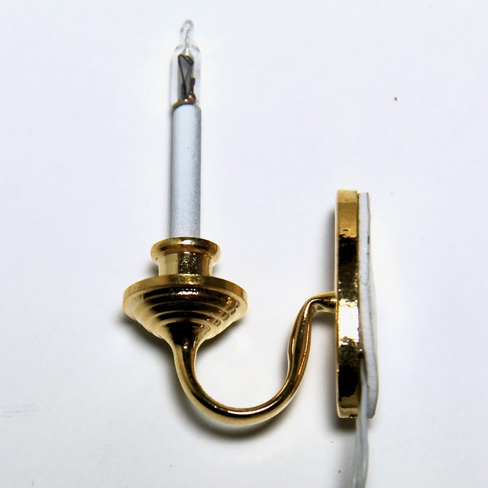 Wall lamp, candle, brass, 12 years