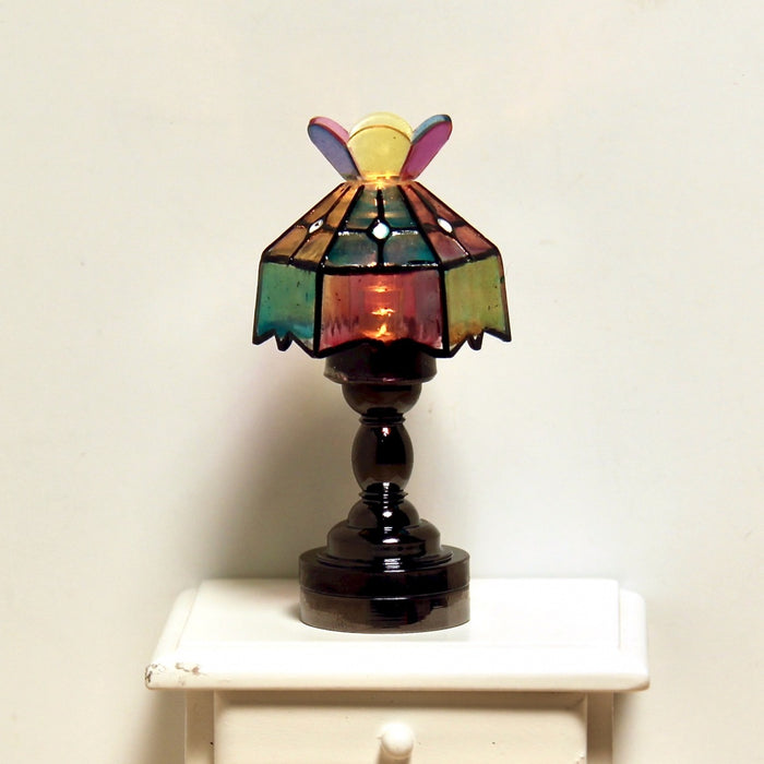 Table lamp, Tiffany, LED, yellow light