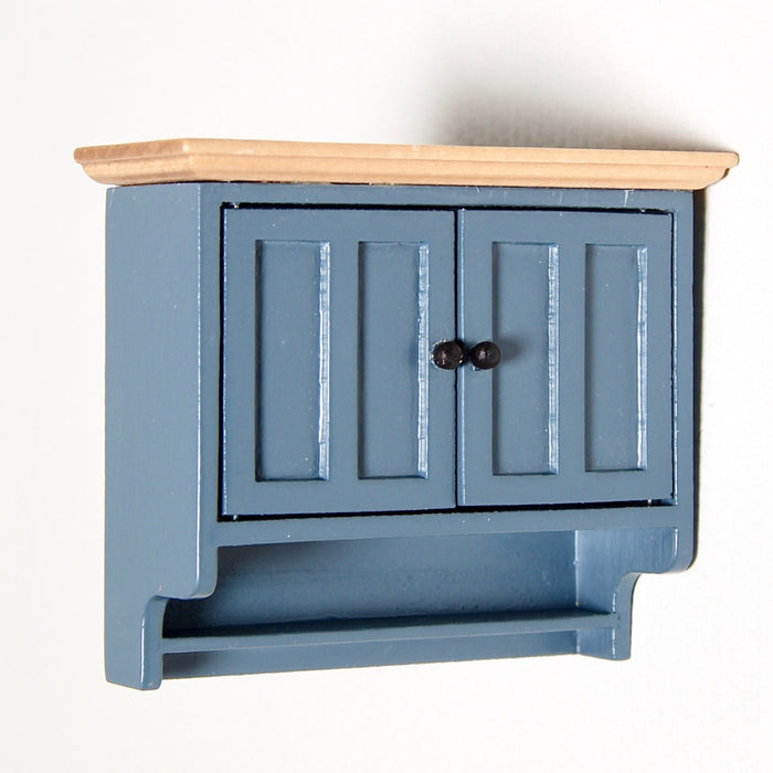 Shaker-style wall cabinet, grey-blue