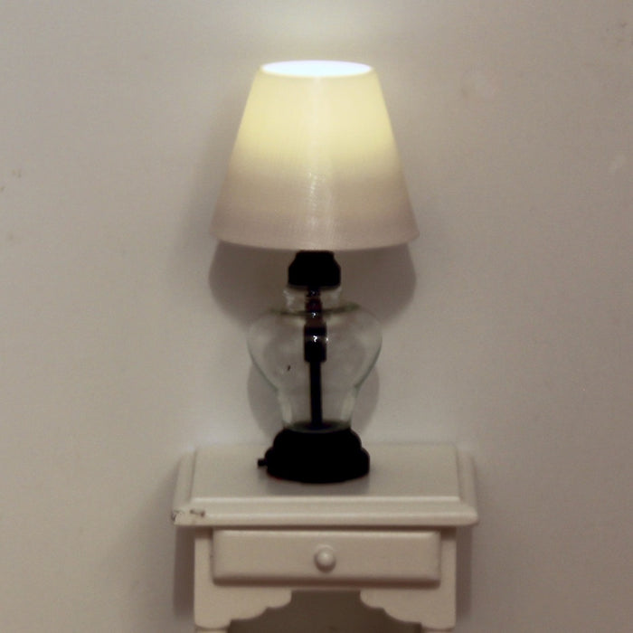 Table lamp, white dome, large, LED