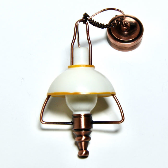 Ceiling lamp, white and copper, LED