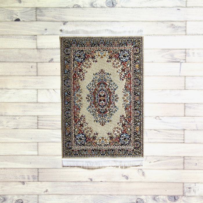 Carpet, beige-blue, 10 x 15 cm