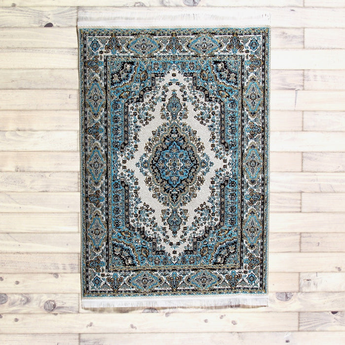 Carpet, light blue-natural light, 15x23 cm