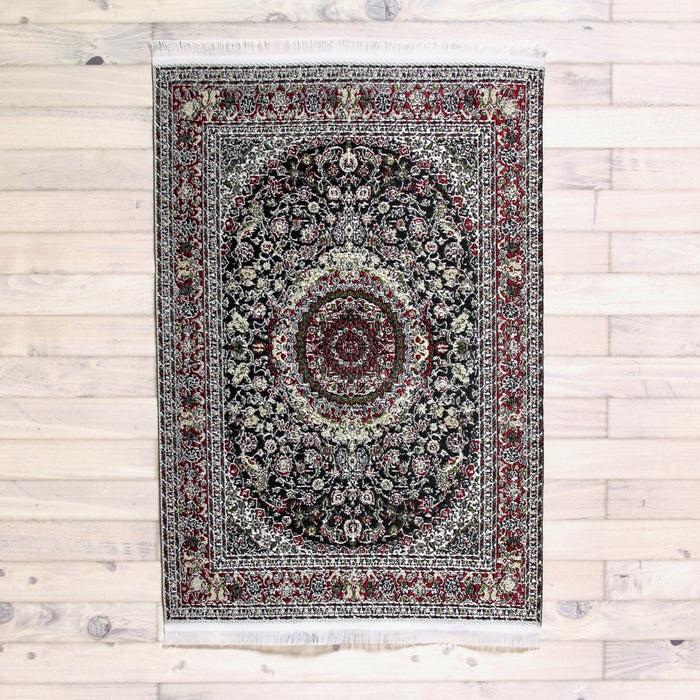 Carpet, grey-burgundy, 15x23 cm