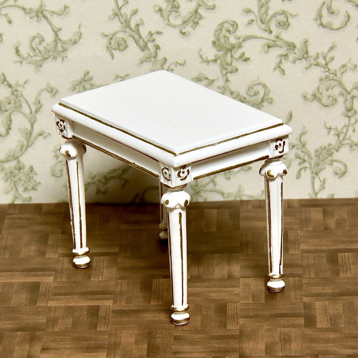 Side table, white/gold