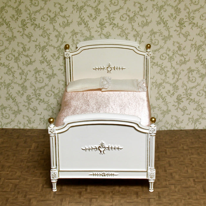 Double bed, quality furniture, white/gold