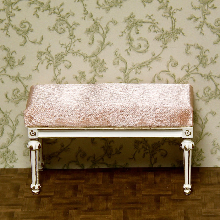 Upholstered bench, white, quality furniture