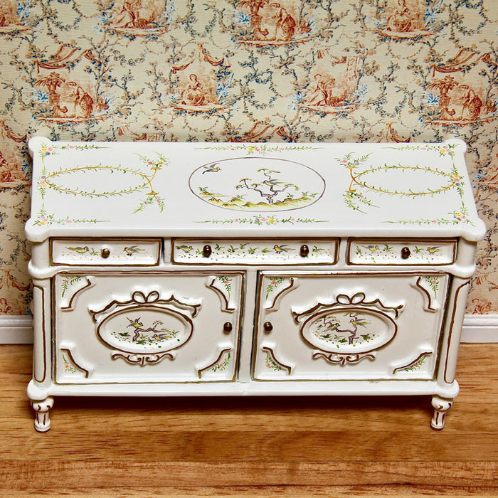 Chest of drawers, quality furniture, decoratively painted by hand