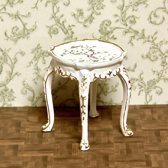 Small table, round, hand-painted quality furniture