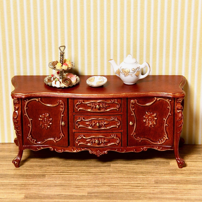 Chest of drawers, walnut/gold, quality furniture