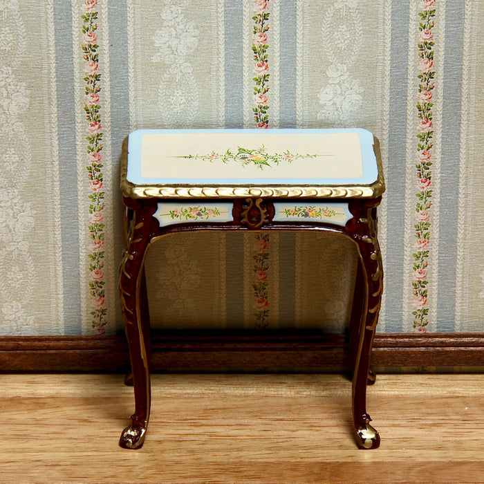 Side table, hand painted, walnut, quality furniture