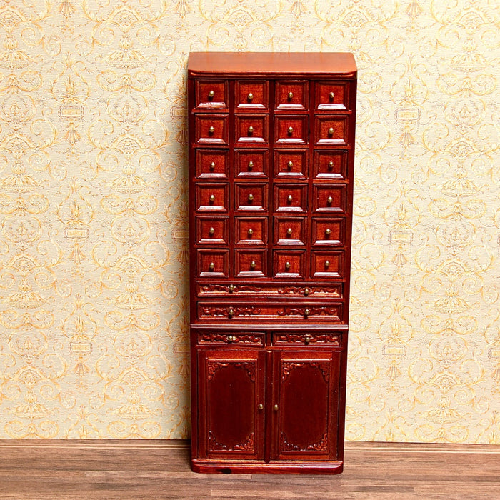 Chest of drawers / pharmacy cabinet, walnut, quality furniture