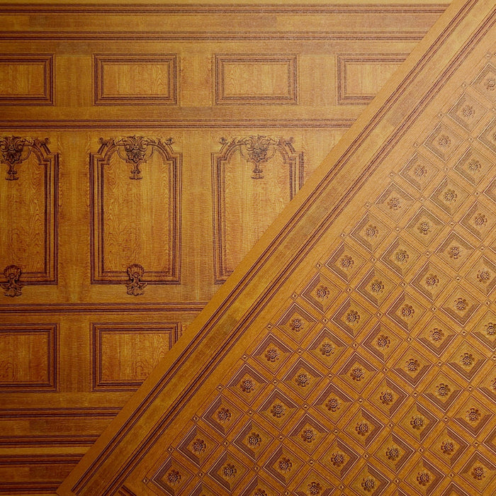 Inner ceiling, coffered ceiling, thick paper