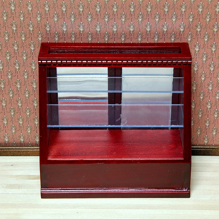 Shop display case, mahogany