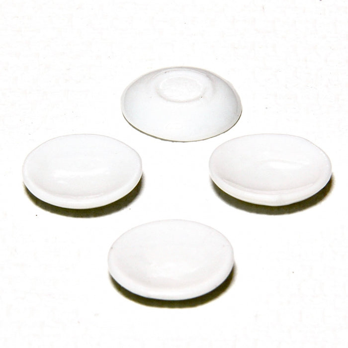 Plate, white, medium size smaller, 4 pcs