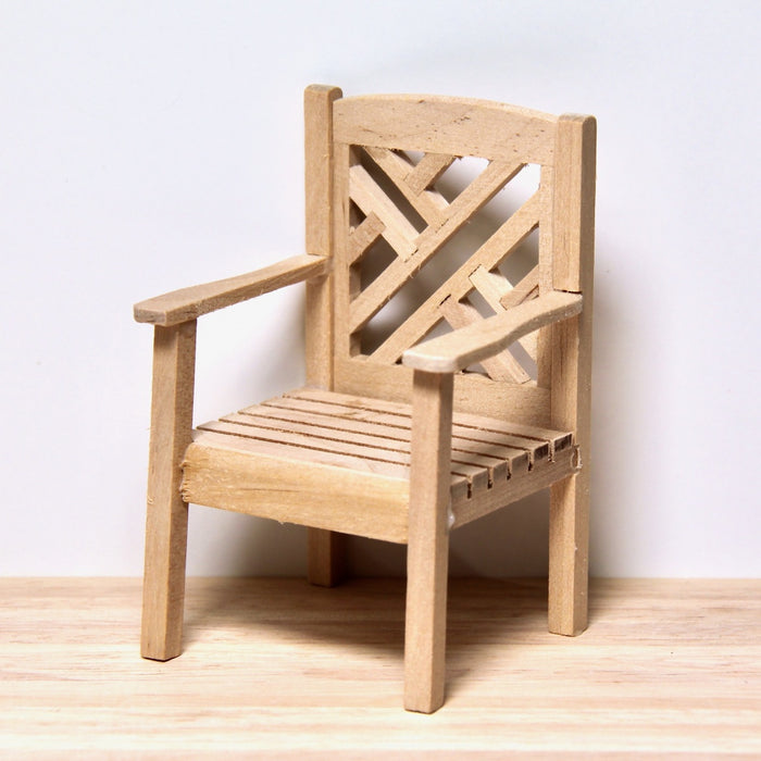 Garden chair, lattice, made of wood