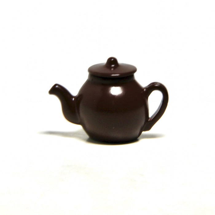 Teapot with lid, dark brown