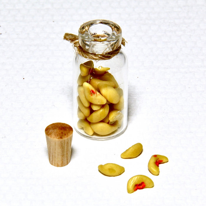 Dried apple in a glass jar