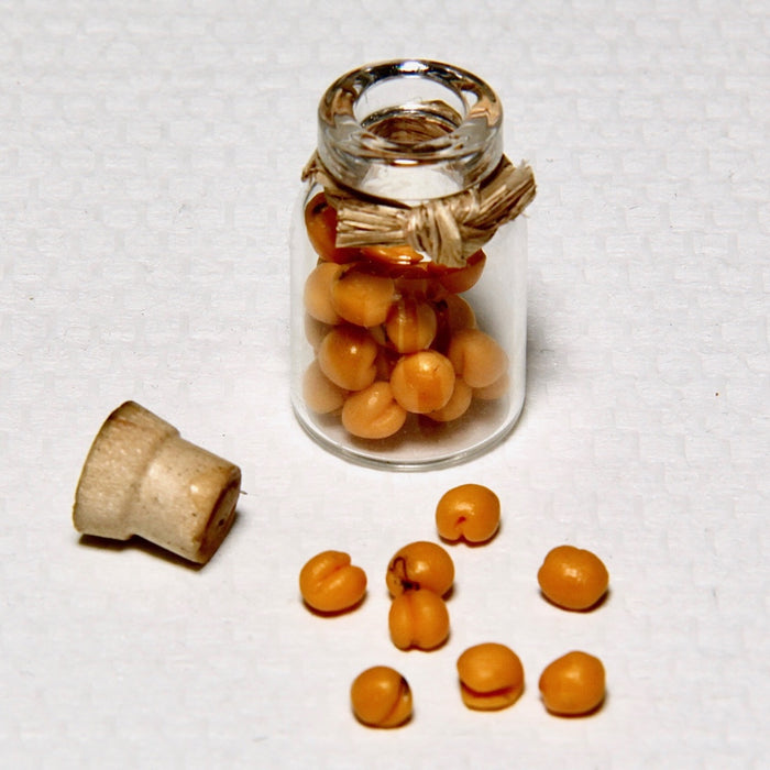 Dried apricots in a glass jar