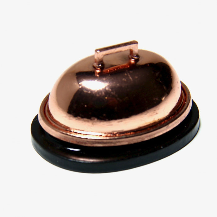 Frying pan with hood and base, copper