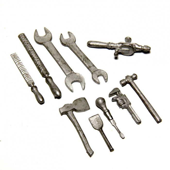 Tool set, metal, 10 parts