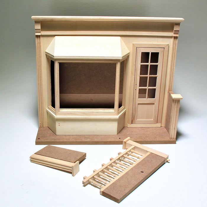 Roombox, store, with bay window, unpainted