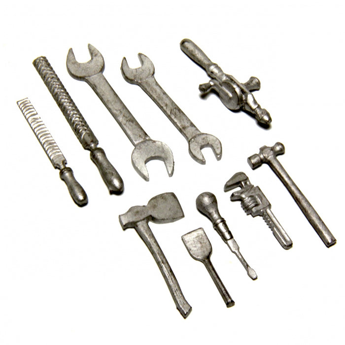 Tool set, metal, 10 parts