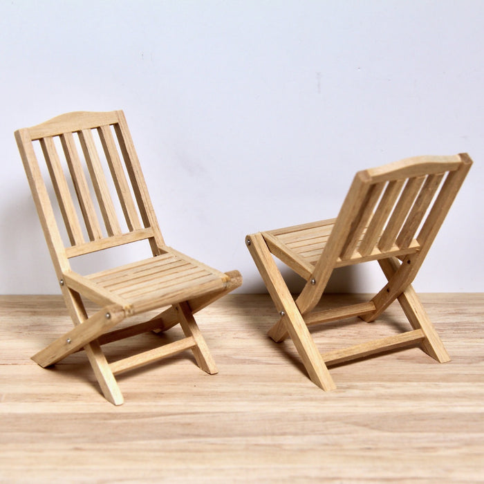 Garden chair, made of wood, 2 pcs