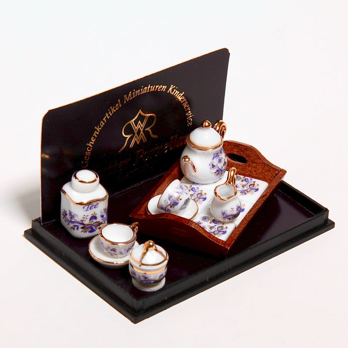 Tea set with tray, Gold Onion, wider set