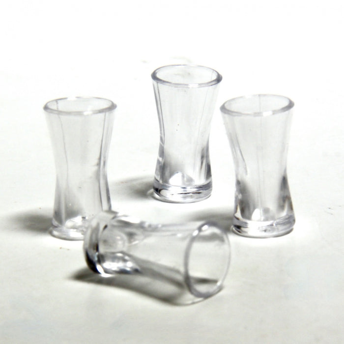 Glas, högt, plast, 4 st