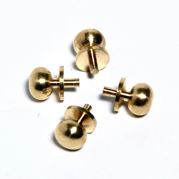 Brass knob, Ø 6.2 mm, 4 pcs