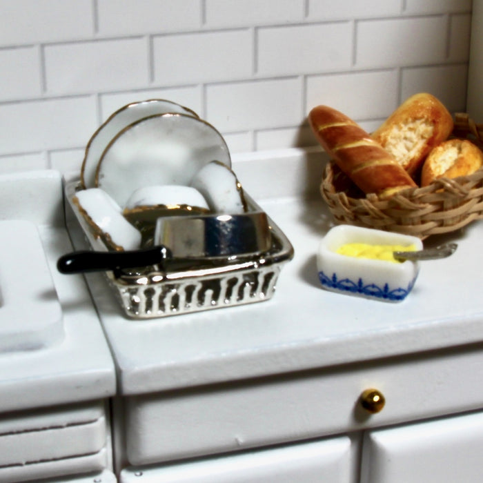 Drying rack for dishes, chrome