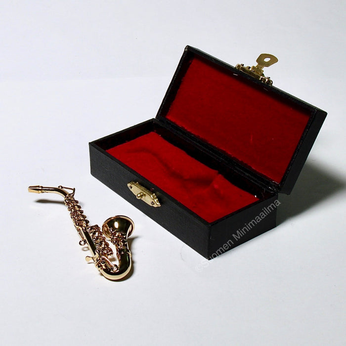 Alto saxophone and case