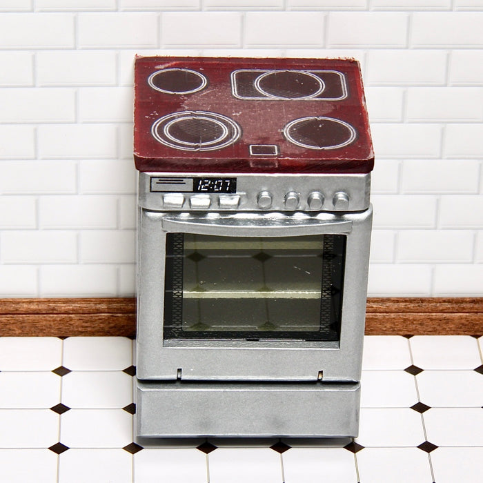 Hearth and oven, modern, silver/steel