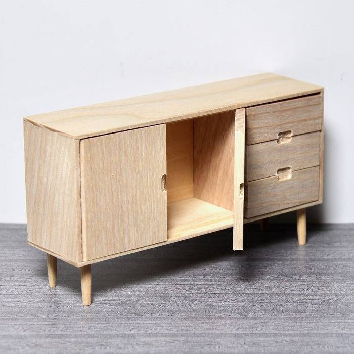 Cabinet, low, light, finished in wood