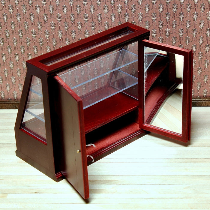 Shop display case, mahogany