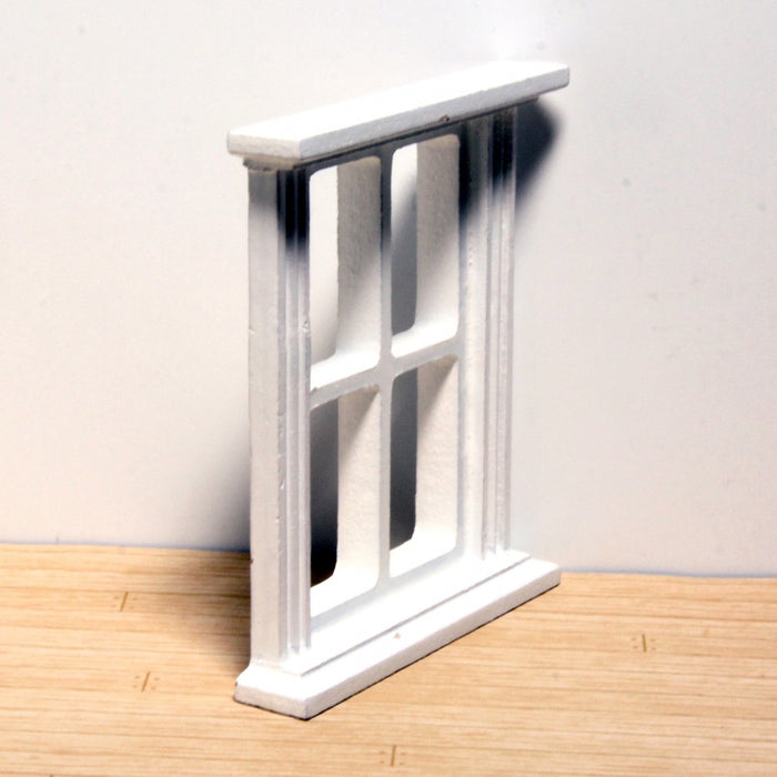 Window, 4-pane, 9 x 10 cm, white