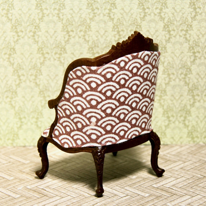 Armchair, pink-white, walnut, quality furniture