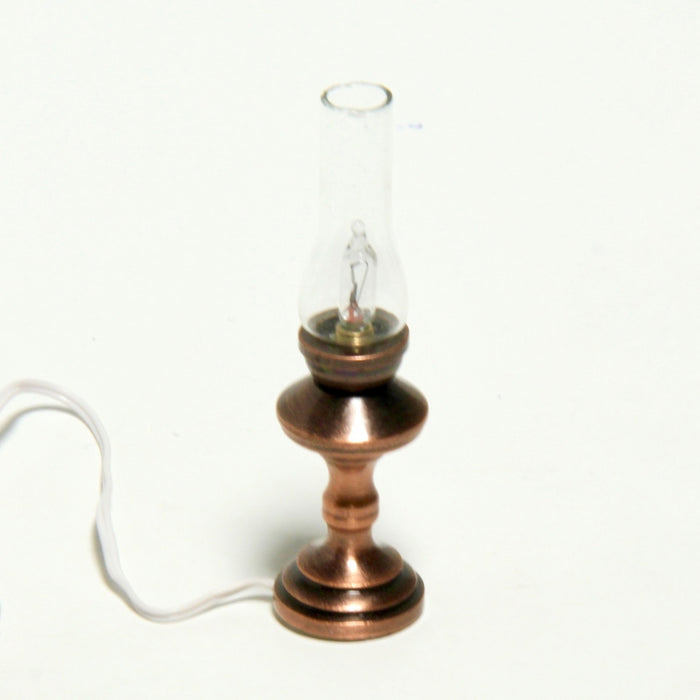 Oil lamp, patinated copper, 12V