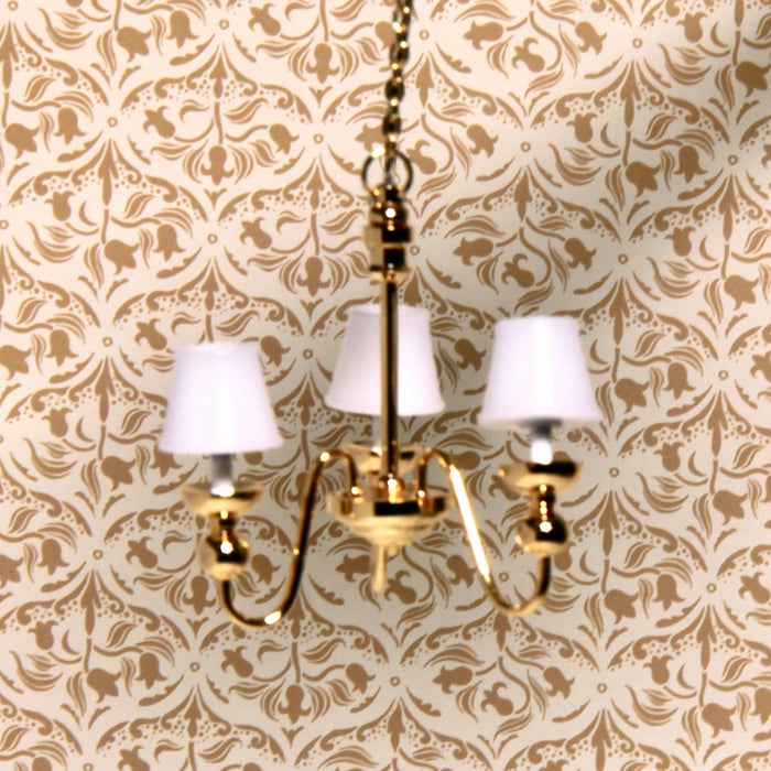 Ceiling lamp, 3-branch, brass, 12 V