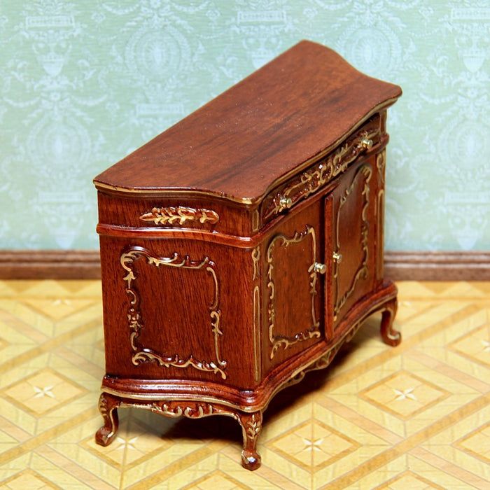 Small cabinet, quality furniture, walnut/gold