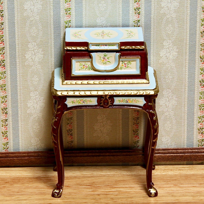 Small chest, hand painted, walnut, quality furniture