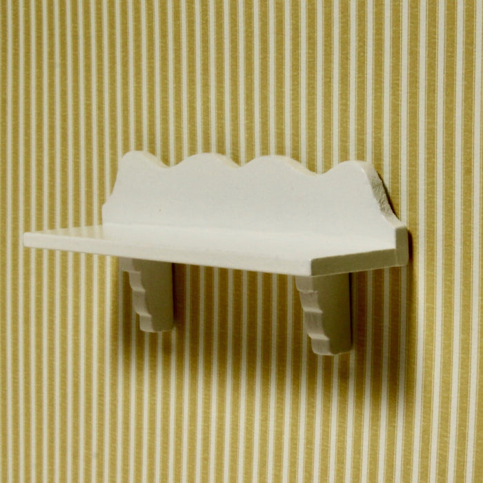 Shelf, white, wavy edge