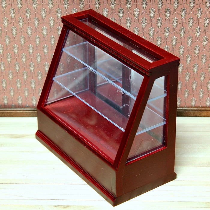 Shop display case, mahogany