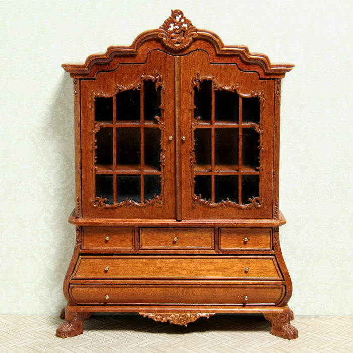 Dollhouse cabinet, large, walnut, quality furniture